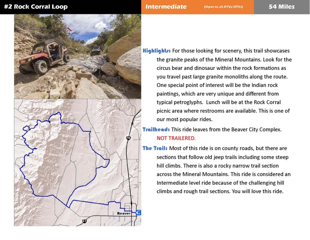 Rock Corral Loop Ride Details - Beaver Jamboree | Adventures with Quadman | My Local Utah
